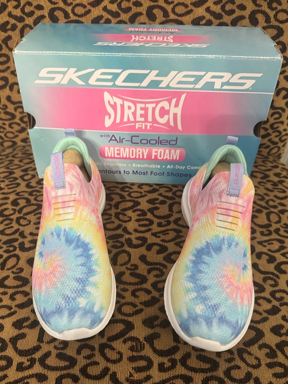 Skechers Kids Groovin Vibes Slip-On Sneakers - Blue Multi